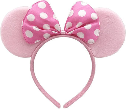 Mouse Ears Headband Shiny Mouse Ears Bows Hairband for Birthday