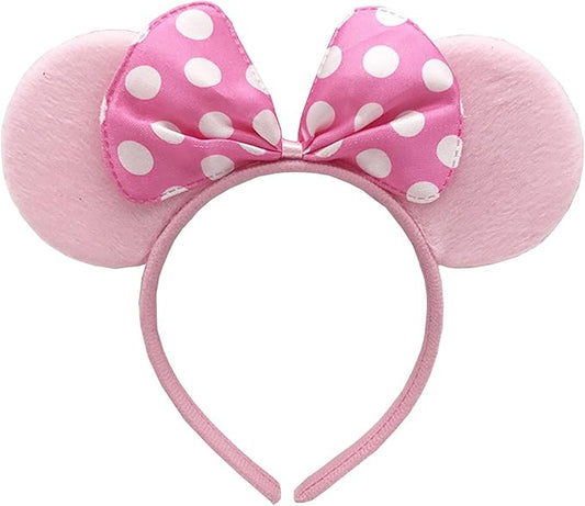 Mouse Ears Headband Shiny Mouse Ears Bows Hairband for Birthday