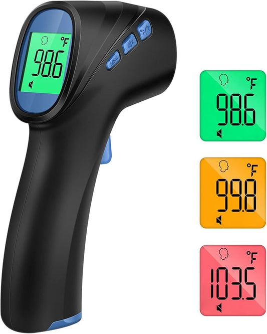 Forehead Thermometer for Adults and Kids, Digital Infrared Thermometer with Fever Alarm