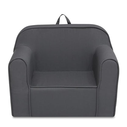 Delta Children Cozee Chair for Kids for Ages 18 Months and Up, Dark Grey