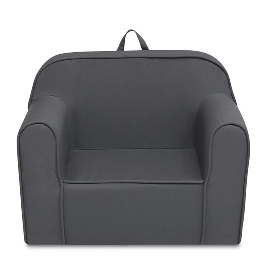 Delta Children Cozee Chair for Kids for Ages 18 Months and Up, Dark Grey