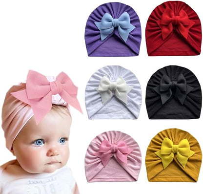 XYX Baby Girl Toddlers Breathable Cotton Hat Newborn Knotted Hat