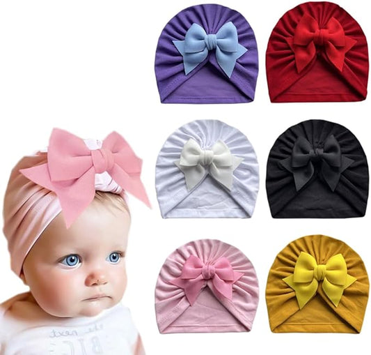 XYX Baby Girl Toddlers Breathable Cotton Hat Newborn Knotted Hat