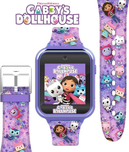 Accutime Kids Gabby's Doll House Purple Educational Touchscreen Smart Watch Toy for Girls, Boys, Toddlers - Selfie Cam, Learning Games, Alarm, Calculator, Pedometer & More (Model: GAB4007AZ)
