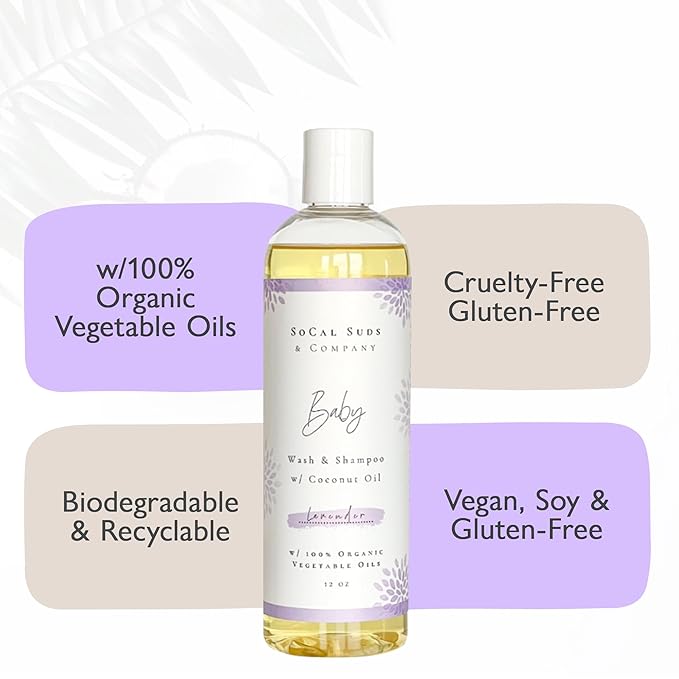 SoCal Suds & Company - 2-in-1 Organic Gel Baby Shampoo & Body Wash 12oz