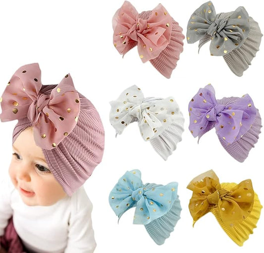 XYX Baby Girl Toddlers Breathable Cotton Hat Newborn Knotted Hat
