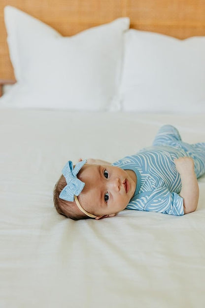 Copper Pearl Baby Bows: Stylish Headbands for Baby Girls, Premium Soft and Stretchy Baby Headbands