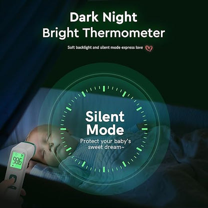 Forehead Thermometer for Adults and Kids, Fast Accurate Thermometer with Fever Alarm 1S Reading