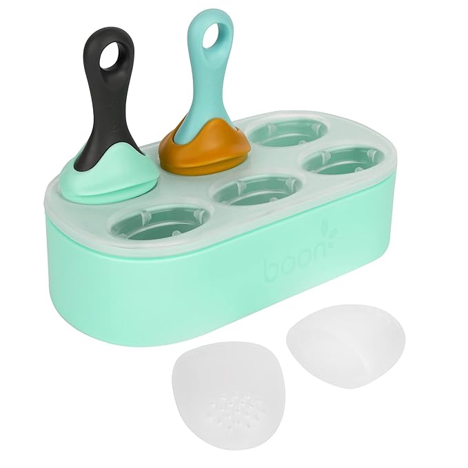 Boon PULP Silicone Feeder Freezer Tray ??Includes Silicone Tray and Lid with 2 PULP Silicone Baby Food Feeders