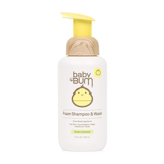 Baby Bum Shampoo & Wash | Tear Free Foaming Soap for Sensitive Skin with Nourishing Coconut Oil 12 FL