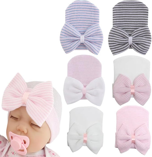 XYX Baby Girl Toddlers Breathable Cotton Hat Newborn Knotted Hat