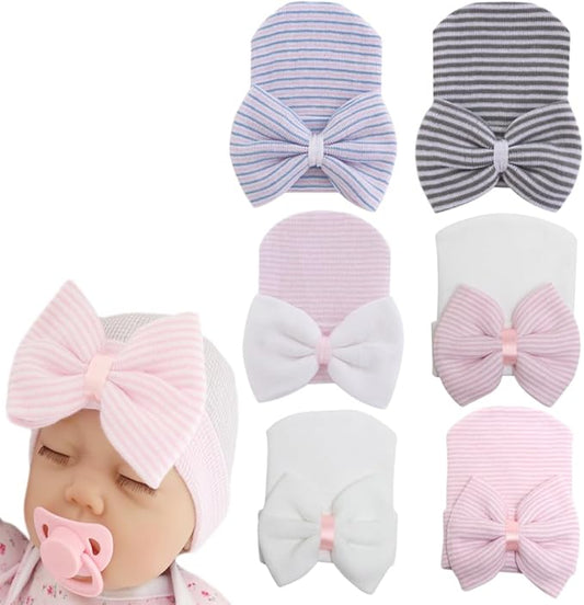 XYX Baby Girl Toddlers Breathable Cotton Hat Newborn Knotted Hat