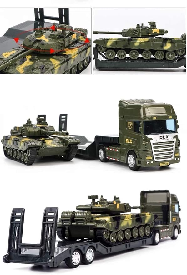 ZUKULIFE Military Vehicles and Army Battle Site Toys Flatbed Truck 3 4 5 6