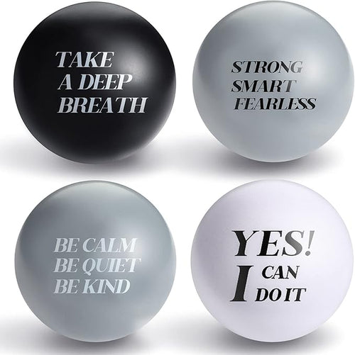 Zomiboo 20 Pieces Motivational Stress Foam Balls Quote Stress Relief Inspirational Relief Balls Employee Appreciation Gift for Kids Relieve Motivating Encouraging Adult(Classic Color)