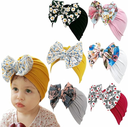 XYX Baby Girl Toddlers Breathable Cotton Hat Newborn Knotted Hat