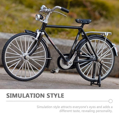 HOMSFOU Alloy Mini Bicycle with Inflator: Miniature Bike 1: 10