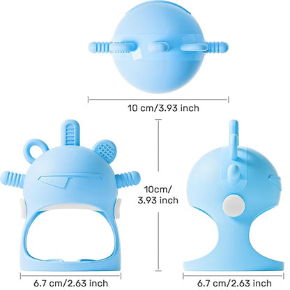 NCVI Baby Silicone Teether Hand Grip for 0-6 Months, Never Drop Baby Sucking Teething Relief Hand Held
