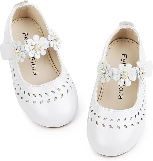 Felix & Flora Girls Toddler Little Ballet Shoes - Flower