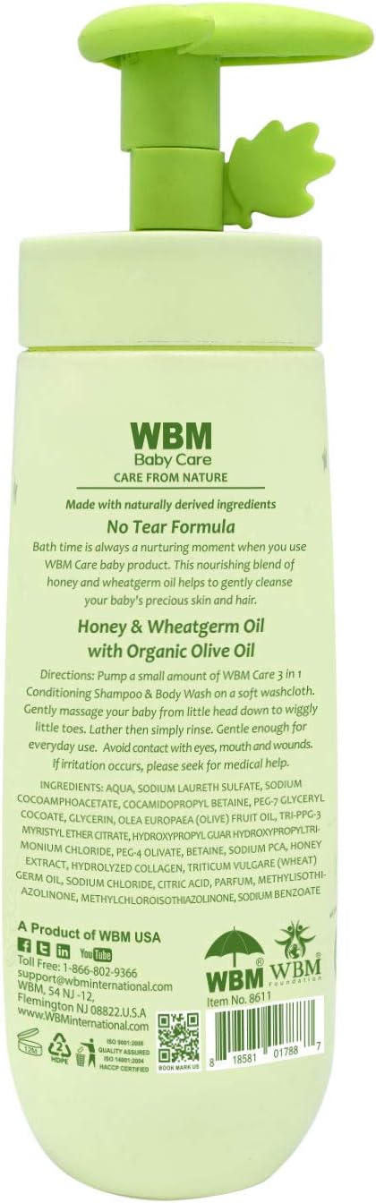 WBM Care 3 in 1 Baby Shampoo, Body Wash & Conditioner 10 oz 2 |