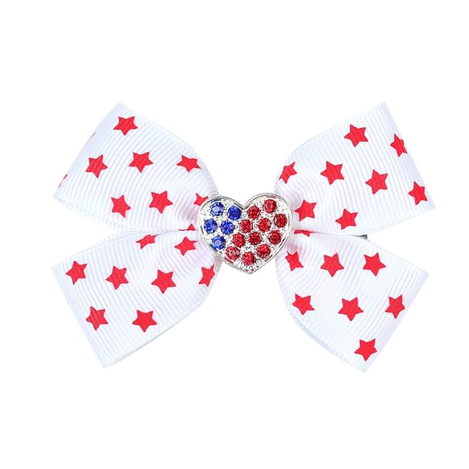 BBTDIN Baby USA Flag Turban Headband Patriotic Bow Baby Girls JHN44 (Set