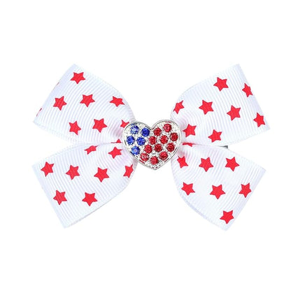 BBTDIN Baby USA Flag Turban Headband Patriotic Bow Baby Girls JHN44 (Set