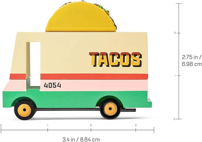 Candylab Toys CANDYCAR® Wooden Food Truck Collection - Taco Van,