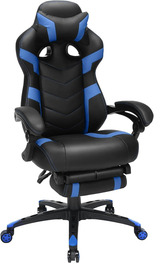 Gaming Chair High Back Ergonomic Racing Computer Desk with Comfortable Lumbar Support and Headrest Girl Gamer Height Adjustable