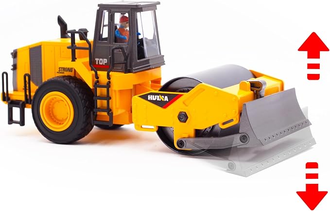 Gemini&Genius Road Roller Construction Vehicle Toy for Kids 1/35 Scale
