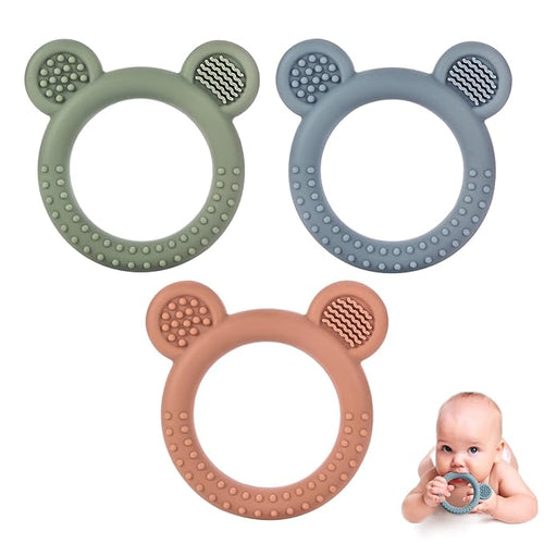 Baby Teething Toys for Babies 0-6 Months Set of 3, Baby Toys 6 to 12 Months