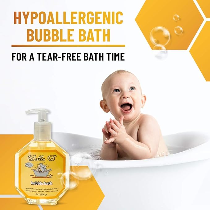 BELLA B Bubble Bath for Baby & Kids 8 oz - Organic Bubble Bath for Toddlers