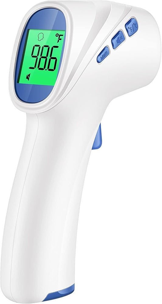Forehead Thermometer for Adults and Kids, Digital Infrared Thermometer with Fever Alarm