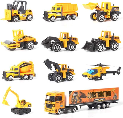 Jenilily Construction Toys Truck Die-cast Vehicle Transporter Car Set Excavator 3 4 5 Years
