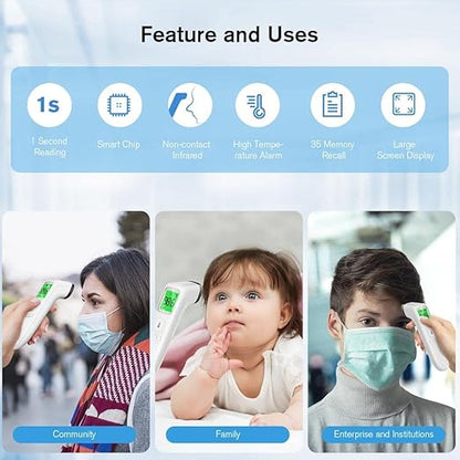 ANMEATE No-Touch Forehead Thermometer for Adults, Infrared Digital Thermometer for Kids