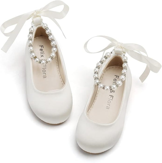 Felix & Flora Girls Toddler Little Ballet Shoes - Flower