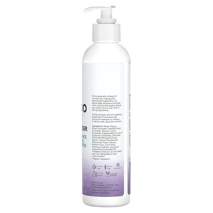 NOW Foods Baby, Gentle Shampoo and Wash 8 Fluid