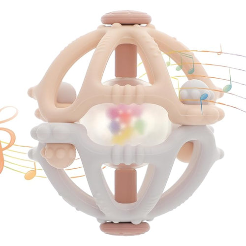 Stereo Rattle Teether, Sensory Teething Toys for Baby