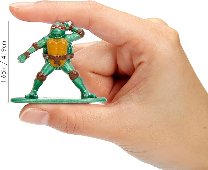 TMNT 1.65" 18-Pack Wave 2 Die-Cast Figures Nano Metalfigs, Toys for Kids and Adults