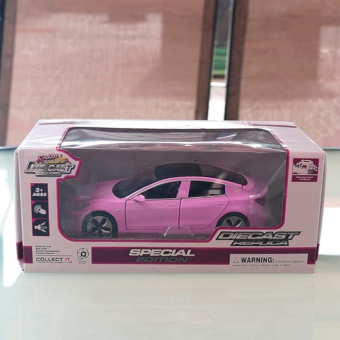 1:32 Scale Model 3 Alloy Car Model Diecast Toy Vehicles for Kids, car Model Toy，Pull Back Alloy Car with Lights and Music