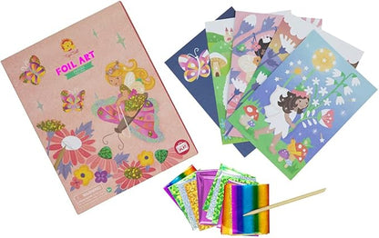 Tiger Tribe: Foil Art - Fairy - Activity Set, Foil Sheets, Magical Themed Art Cards, Create Holographic Scenes, Kids Ages 5+