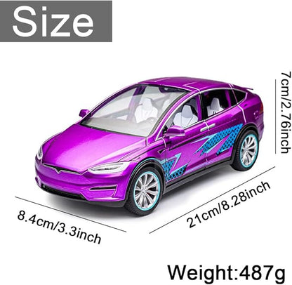 1:24 Scale Model X Alloy Car Model Diecast Toy Vehicles for Kids, Car Model Toy，Pull Back Alloy Car with Lights and Music Girls.(1:24 Model