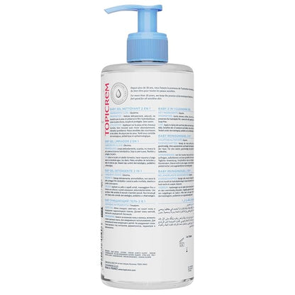 Topicrem Organic Baby Care 2 in 1 Cleansing Gel 500ml