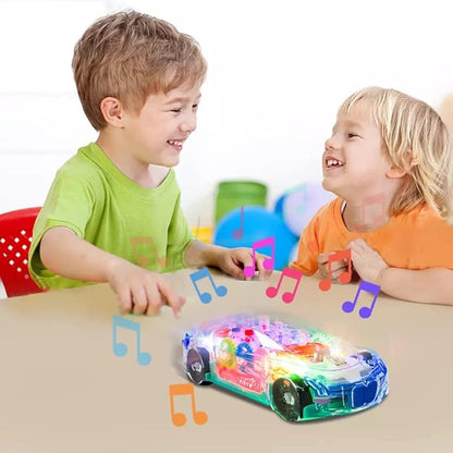 ABK Transparent Toy Car - with Visible Colored Moving Gear