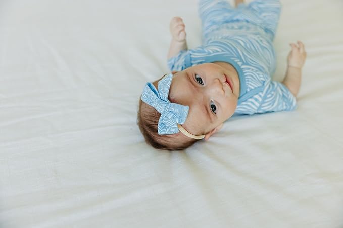 Copper Pearl Baby Bows: Stylish Headbands for Baby Girls, Premium Soft and Stretchy Baby Headbands