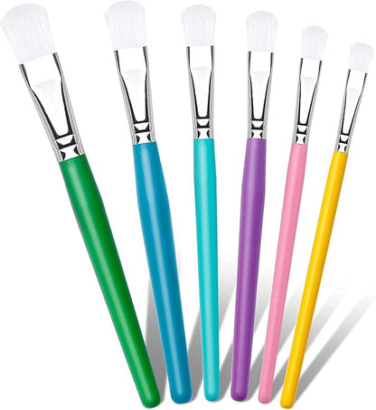 YGAOHF 6PCS Kids Paint Brushes Set - Assorted Washable Paint for Kids, Easy to Clean & Hold Small Toddler Paint Brush for Acrylic, Oil, Watercolor, Washable Paint
