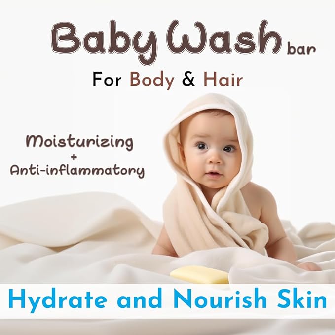 Baby wash and Shampoo | Organic Baby Soap Bar 3 BARS