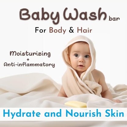 Baby wash and Shampoo | Organic Baby Soap Bar 3 BARS