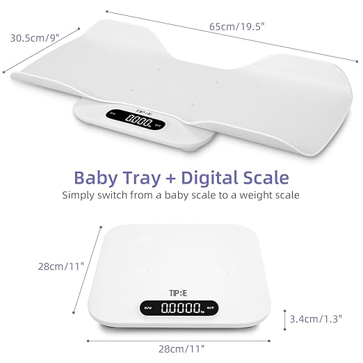 Baby Weight Scale, Infant Scale with Detachable Tray 400lb/180kg