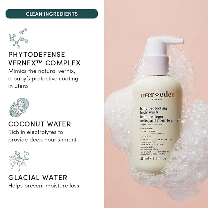 Evereden Protecting Baby Body Wash and Shampoo 8.5 oz. | Clean and Gentle Baby Care
