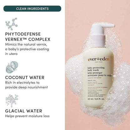 Evereden Protecting Baby Body Wash and Shampoo 8.5 oz. | Clean and Gentle Baby Care