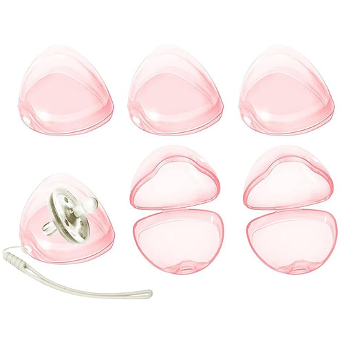 Pacifier Case,6 Pack BPA Free Pacifier Holder Case with Lanyard for Diaper Bag